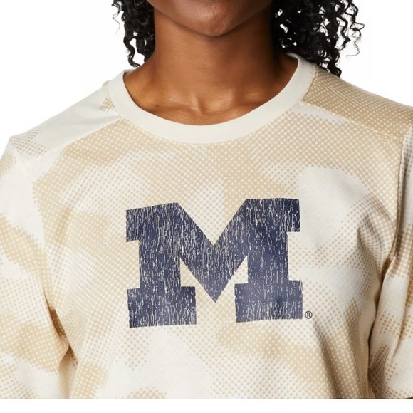 COLUMBIA Box Tee. University of Michigan NCAA tee. NWT size Medium - Picture 2 of 5